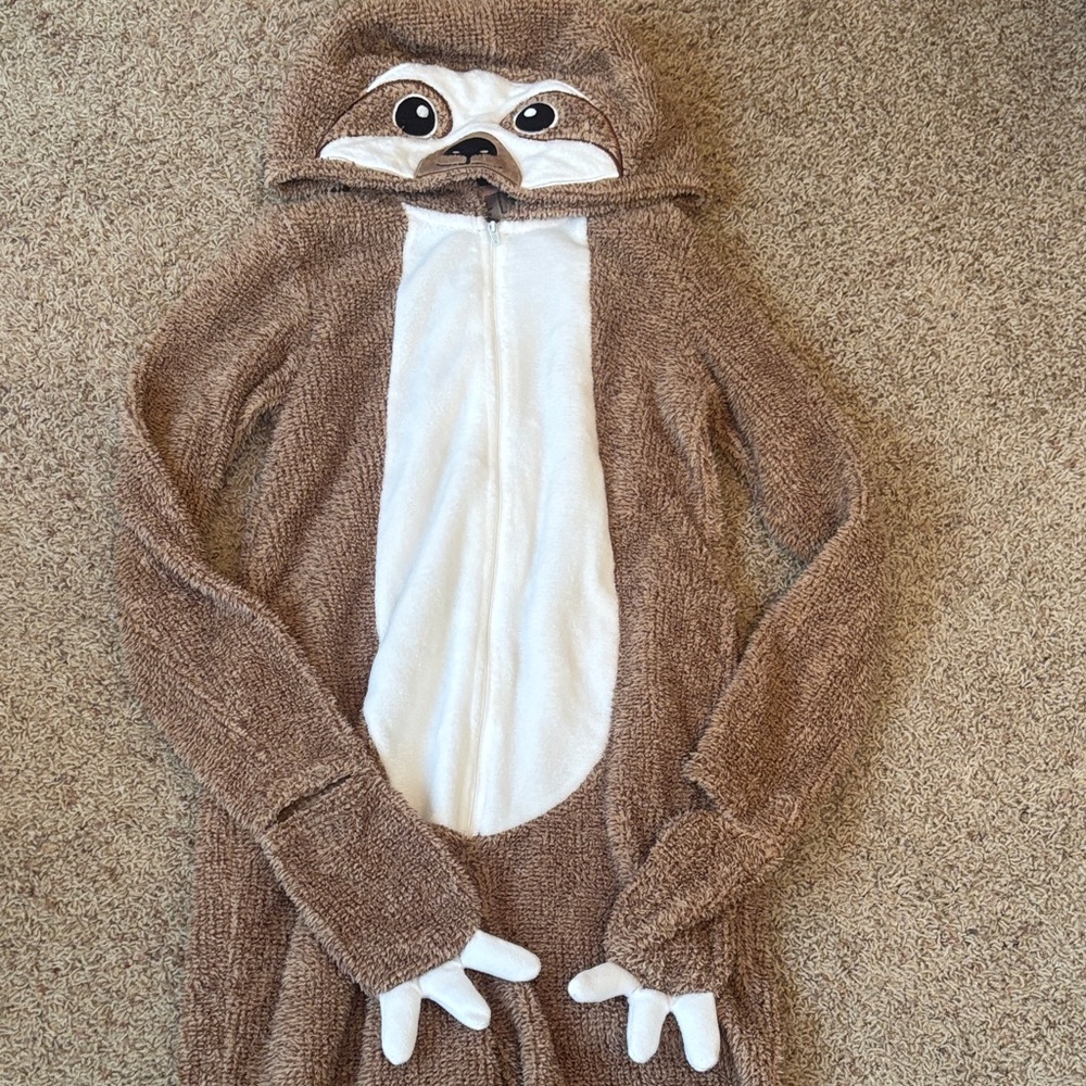 Like New Cozy Brown Sloth Onesie